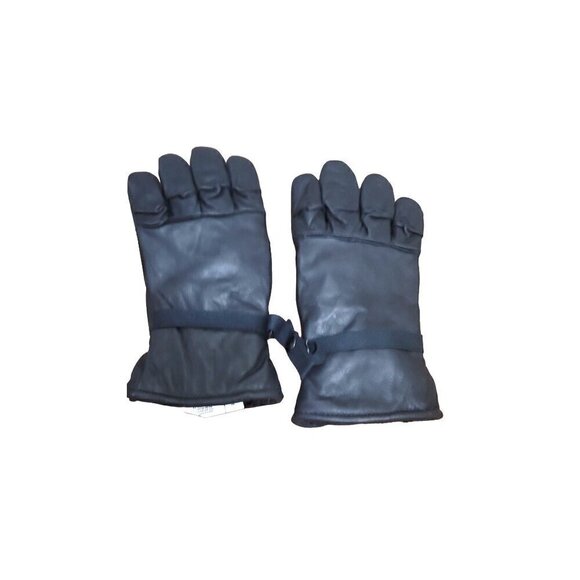 NWOT INTERMEDIATE UNISEX COLD /WET BLACK LEATHER GLOVES SIZE M - Picture 2 of 5